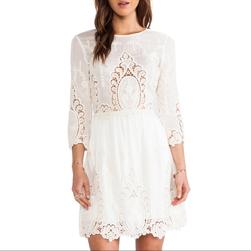 Dolce Vita Valentina Dress in White & Natural